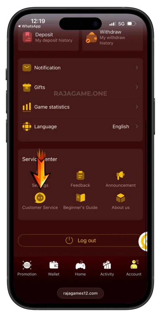 RAJA-GAME-CUSTOMER-SERVICE