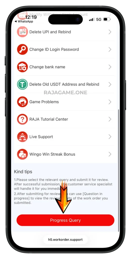 RAJA-GAME-CUSTOMER-SERVICE-PAGE